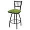 Holland Bar Stool Co 30" Swivel Bar Stool, Pewter Finish, Canter Green Seat X810 - alternate 1